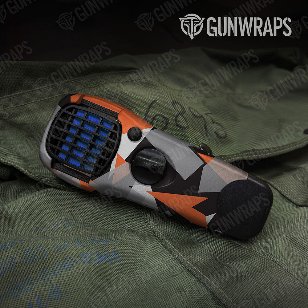Shattered Orange Tiger Gun Skin Vinyl Wrap
