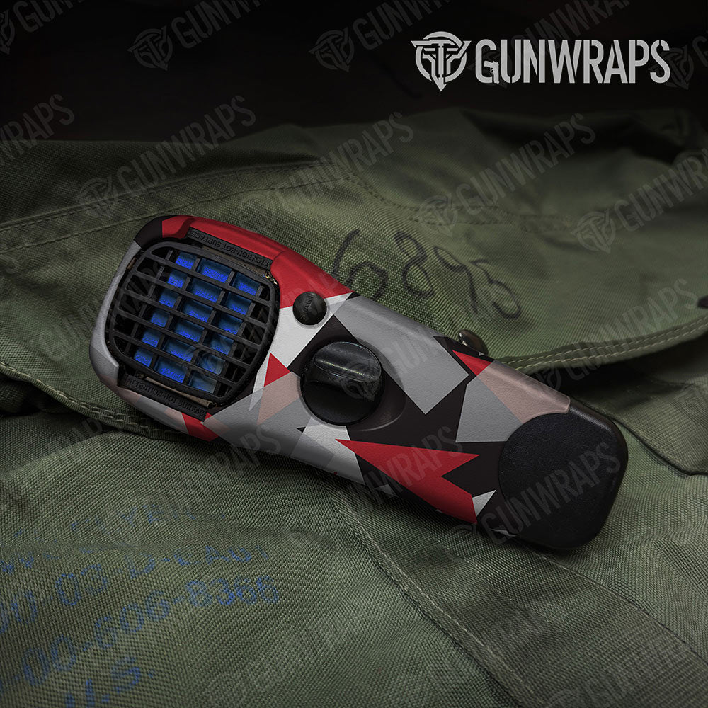 Shattered Red Tiger Gun Skin Vinyl Wrap