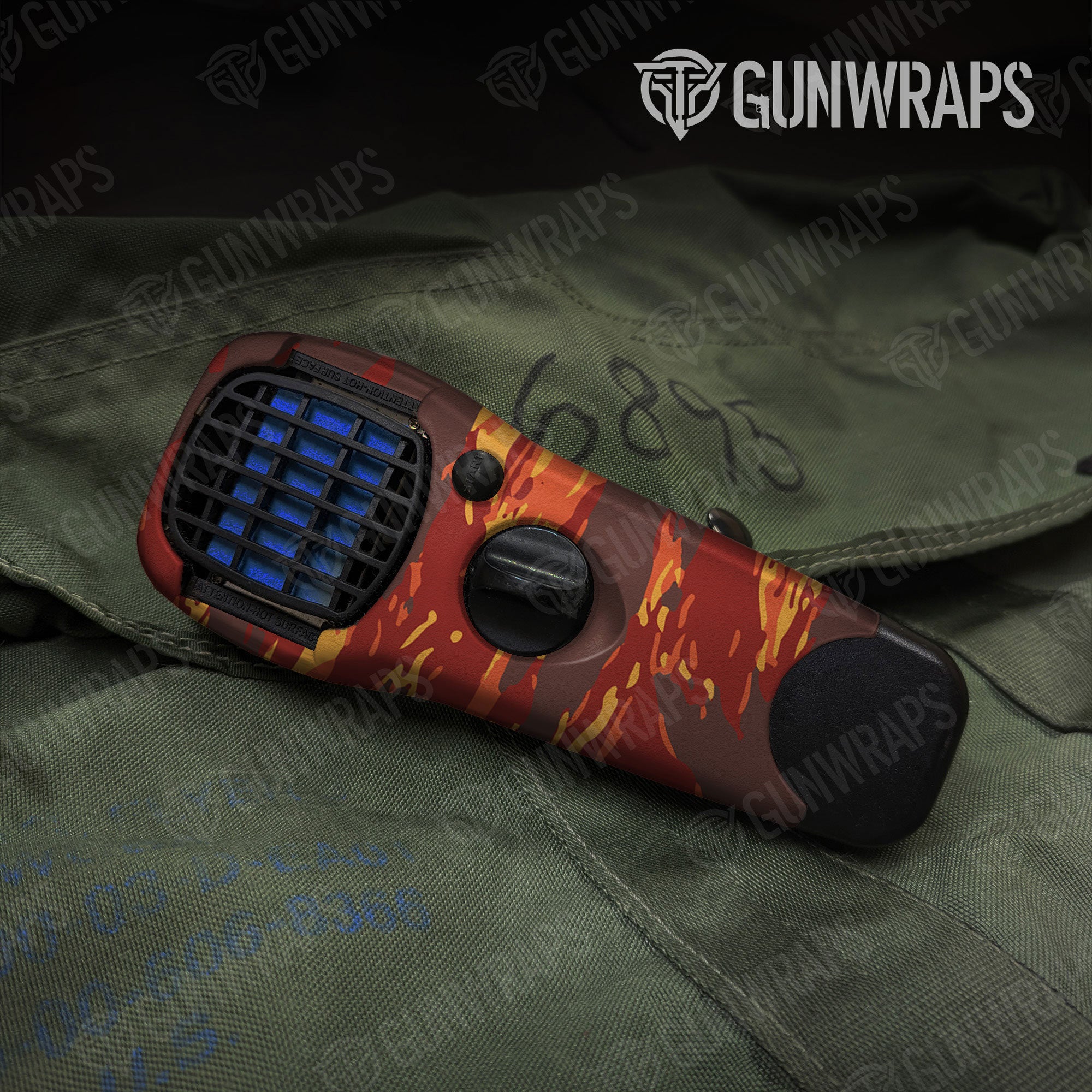 Vietnam Tiger Stripe Autumn Gun Skin Vinyl Wrap