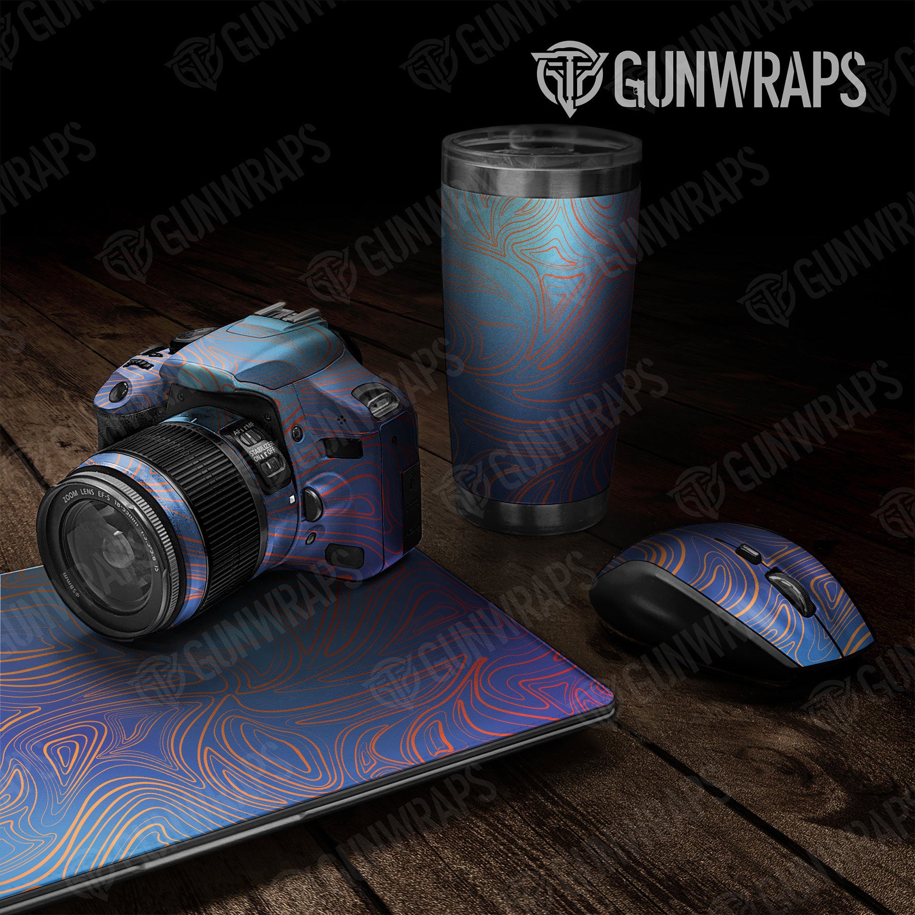 Universal Sheet Damascus Gear Skin Vinyl Wrap Damascus Fire And Ice Gear Skin Vinyl Wrap