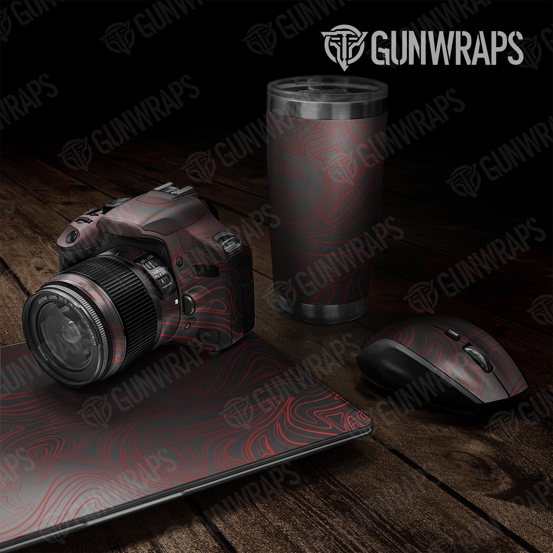 Universal Sheet Damascus Gear Skin Vinyl Wrap Damascus Red Gear Skin Vinyl Wrap