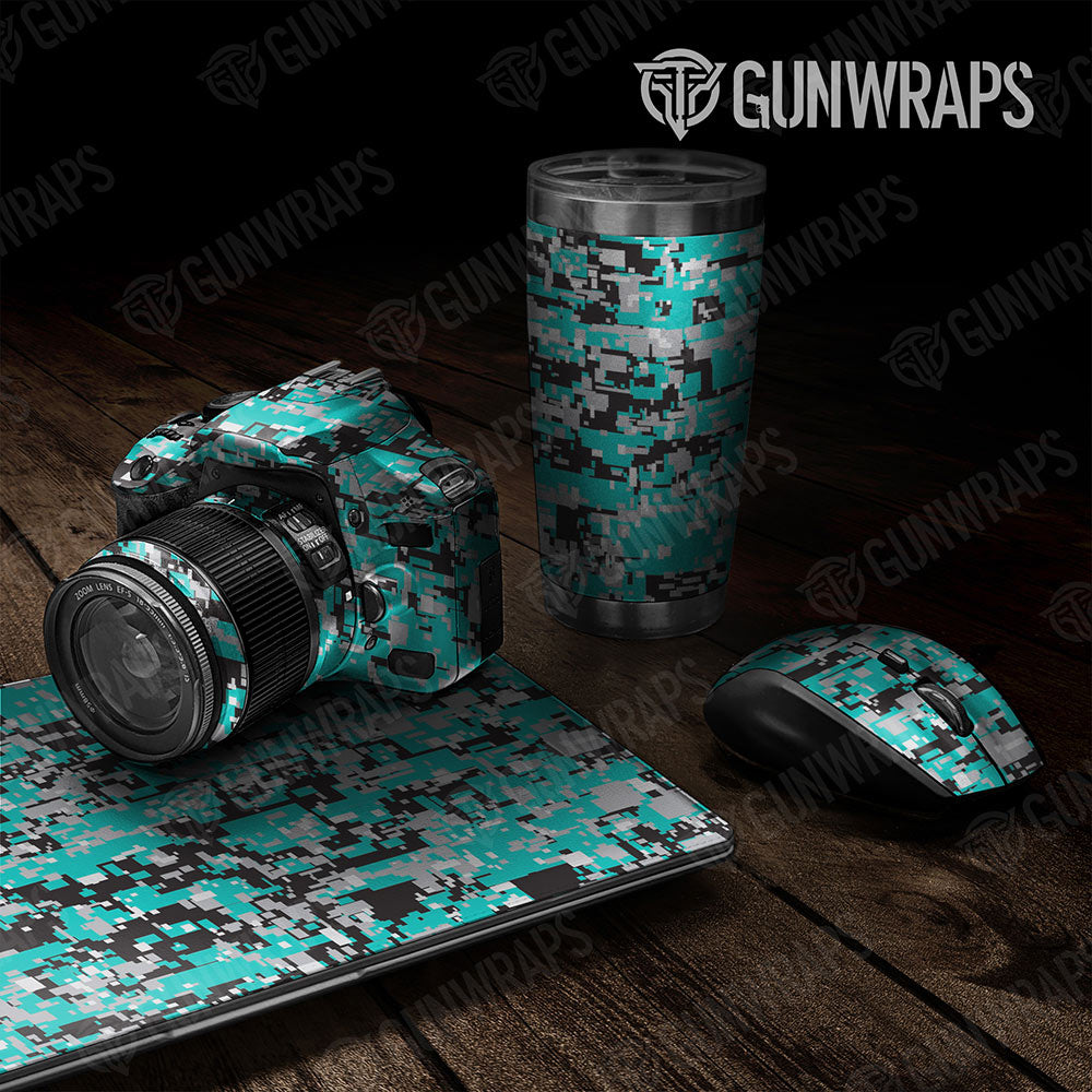 Universal Sheet Digital Gear Skin Vinyl Wrap Digital Tiffany Blue Tiger Gear Skin Vinyl Wrap