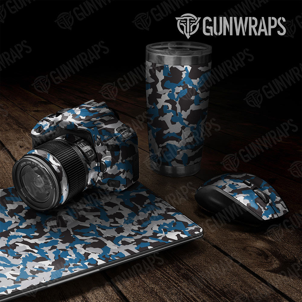 Universal Sheet Erratic Gear Skin Vinyl Wrap Erratic Blue Tiger Gear Skin Vinyl Wrap