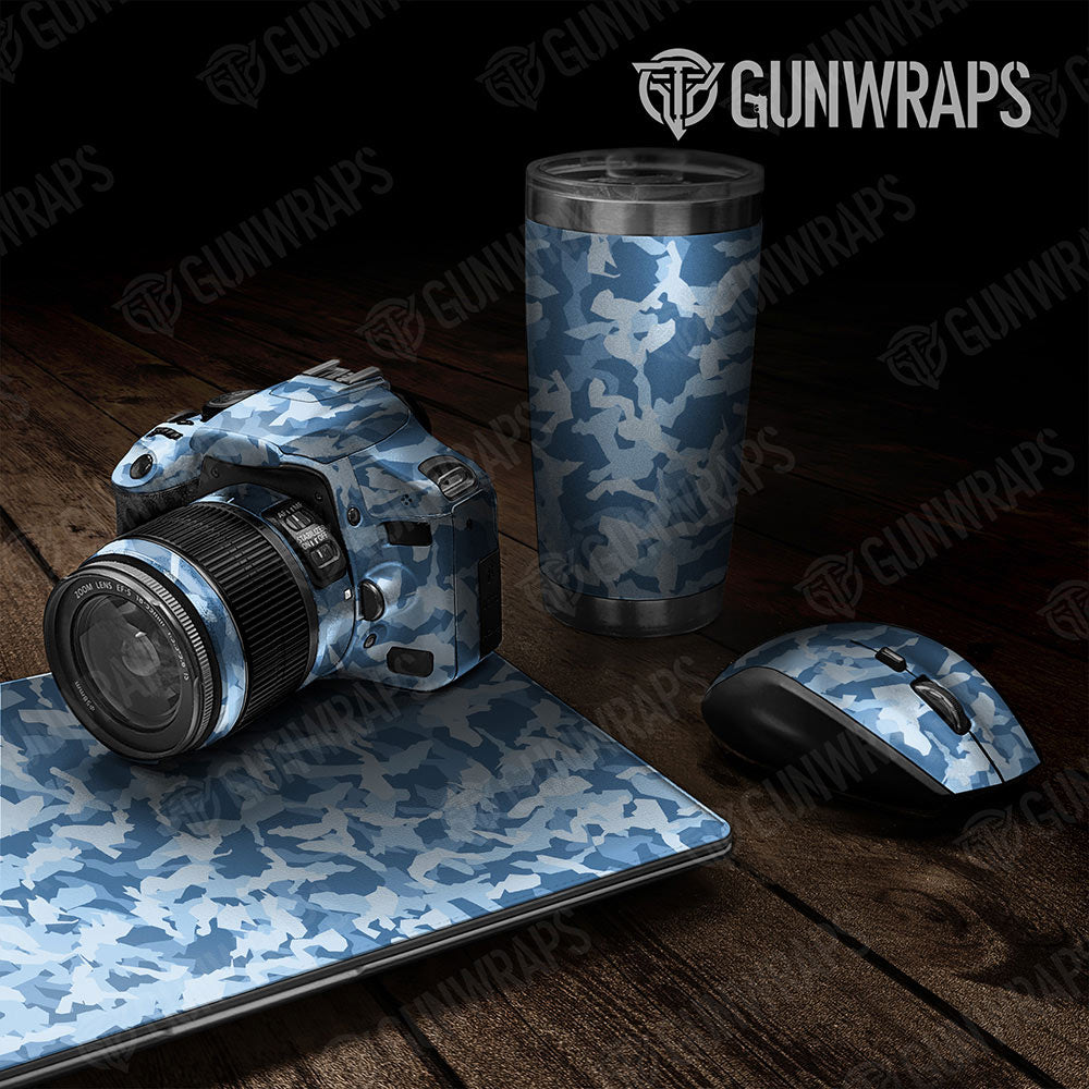 Universal Sheet Erratic Gear Skin Vinyl Wrap Erratic Cool Blue Gear Skin Vinyl Wrap