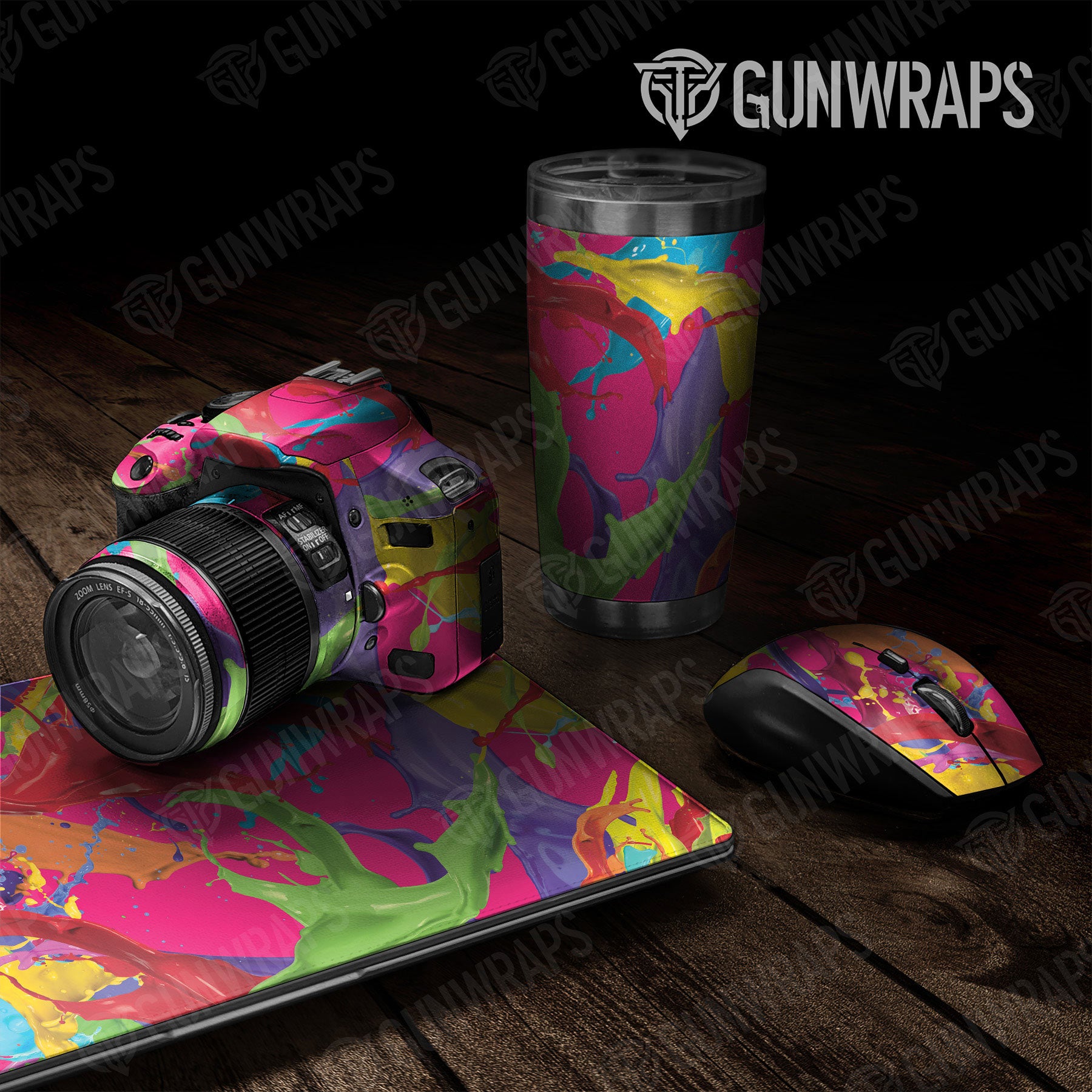 Universal Sheet Paint Splatter Gear Skin Vinyl Wrap Paint Splatter Magenta Gear Skin Vinyl Wrap