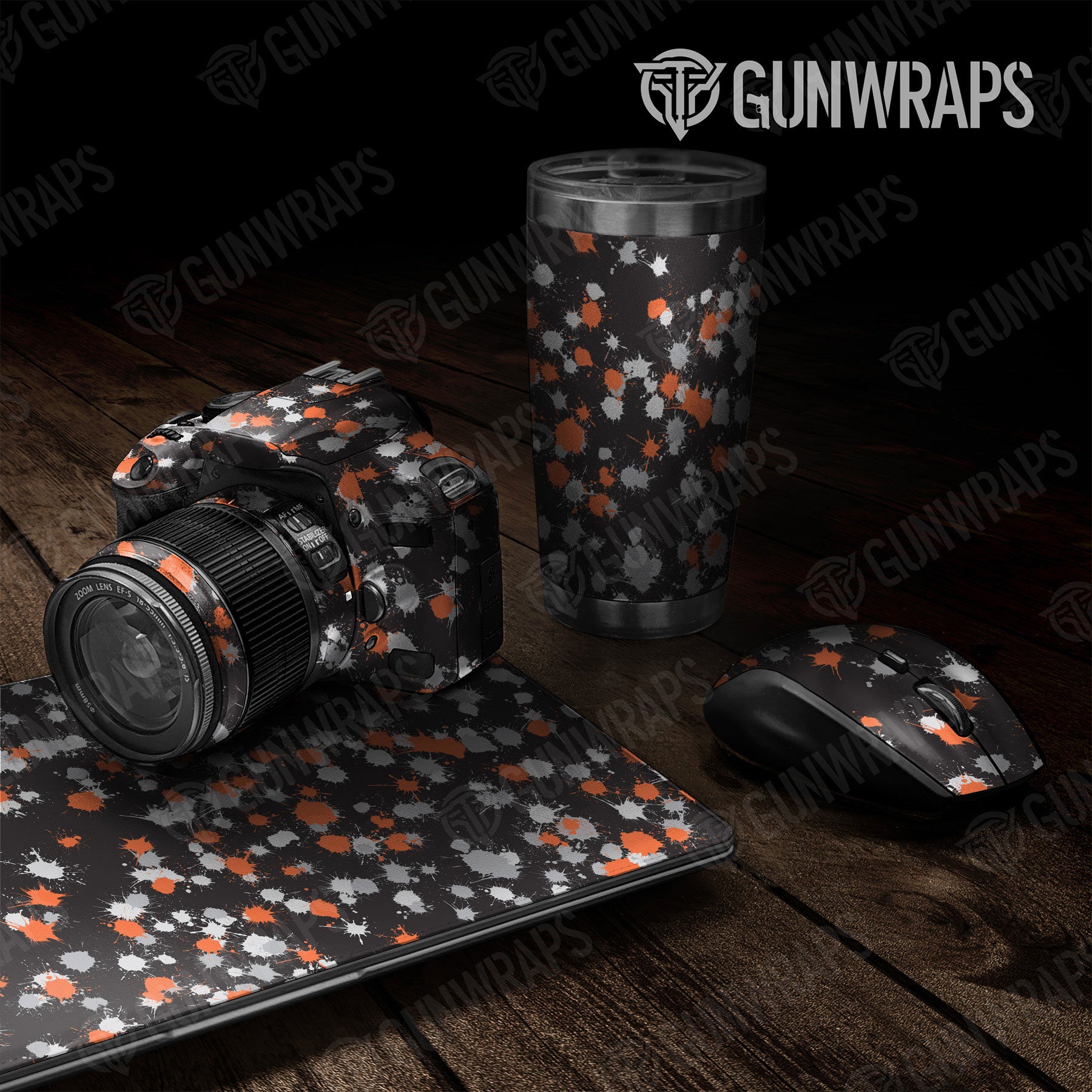 Universal Sheet Paintball Gear Skin Vinyl Wrap Paintball Orange Tiger Gear Skin Vinyl Wrap