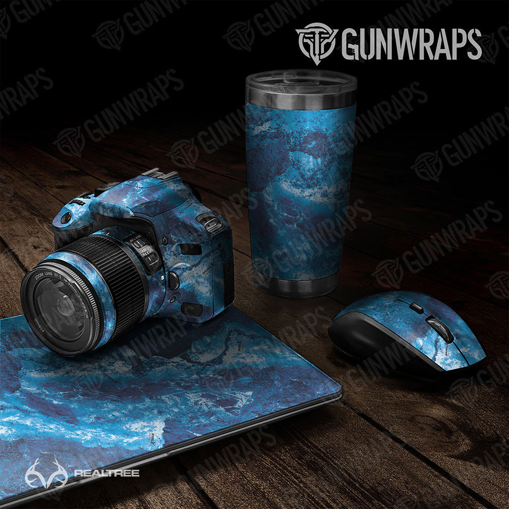 Universal Sheet Realtree XTREME Gear Skin Vinyl Wrap Realtree XTREME Dark Blue Gear Skin Vinyl Wrap