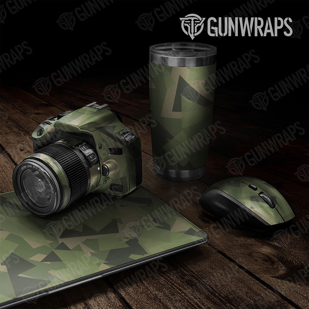 Universal Sheet Shattered Gear Skin Vinyl Wrap Shattered Army Green Gear Skin Vinyl Wrap