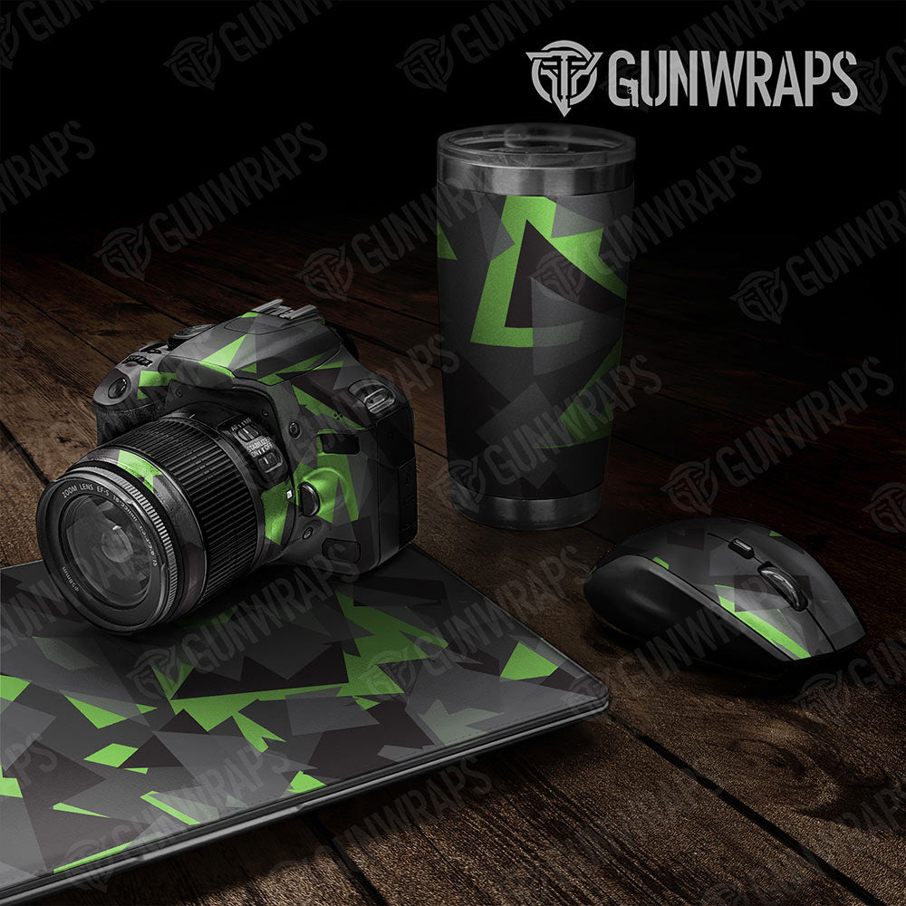 Universal Sheet Shattered Gear Skin Vinyl Wrap Shattered Metro Green Gear Skin Vinyl Wrap