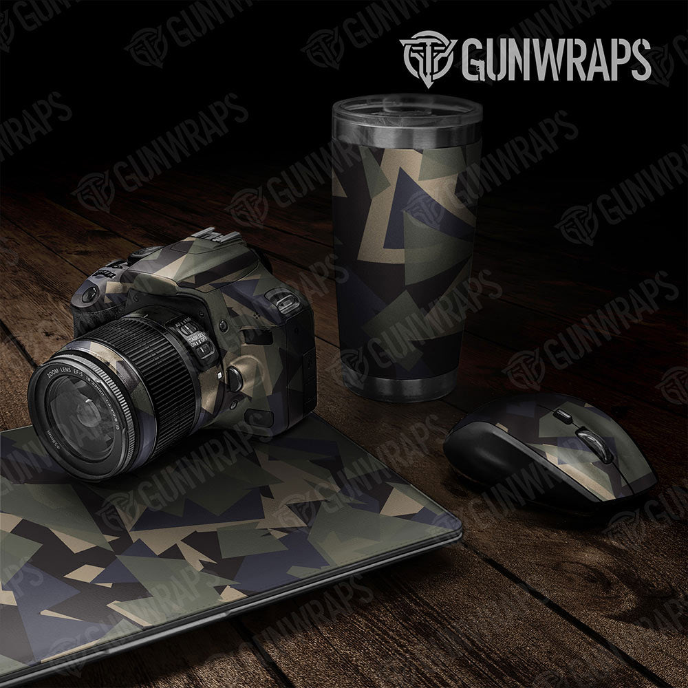 Universal Sheet Shattered Gear Skin Vinyl Wrap Shattered Militant Blue Gear Skin Vinyl Wrap