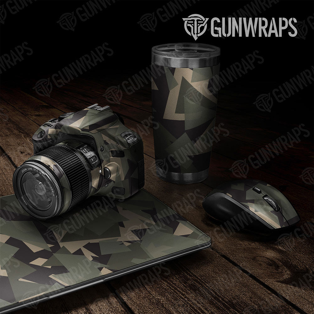 Universal Sheet Shattered Gear Skin Vinyl Wrap Shattered Militant Green Gear Skin Vinyl Wrap