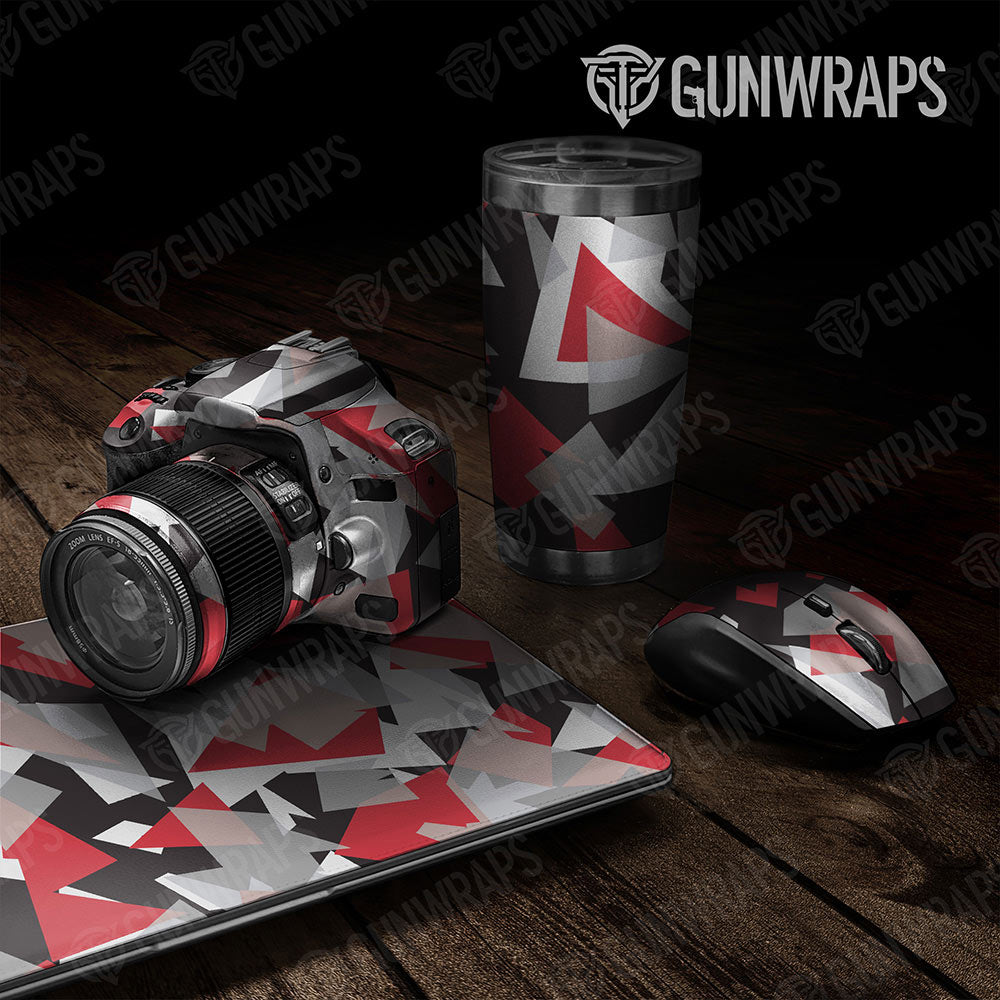 Universal Sheet Shattered Gear Skin Vinyl Wrap Shattered Red Tiger Gear Skin Vinyl Wrap