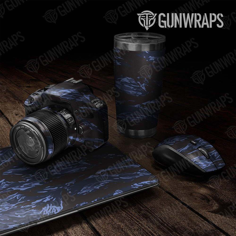 Universal Sheet Vietnam Tiger Stripe Gear Skin Vinyl Wrap Vietnam Tiger Stripe Blue Midnight Gear Skin Vinyl Wrap