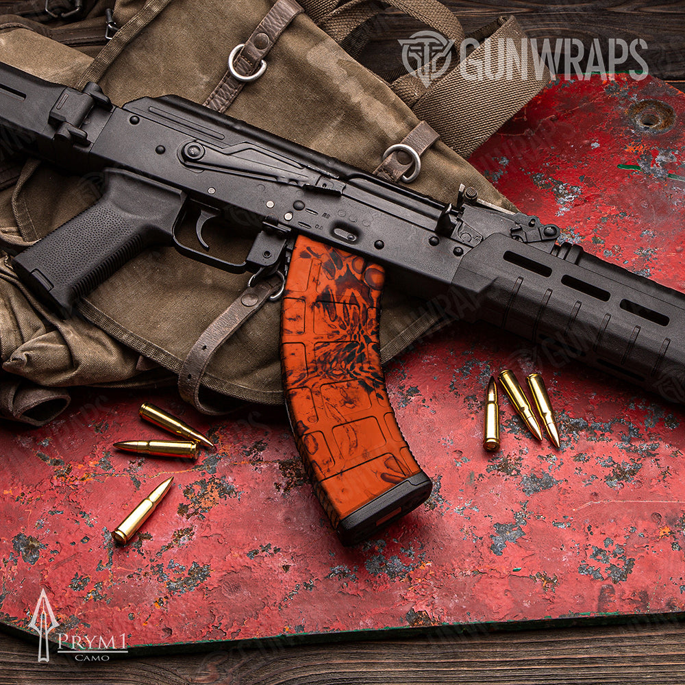 AK-47 Mag Prym1 Camo Blaze Orange Gun Skin Vinyl Wrap
