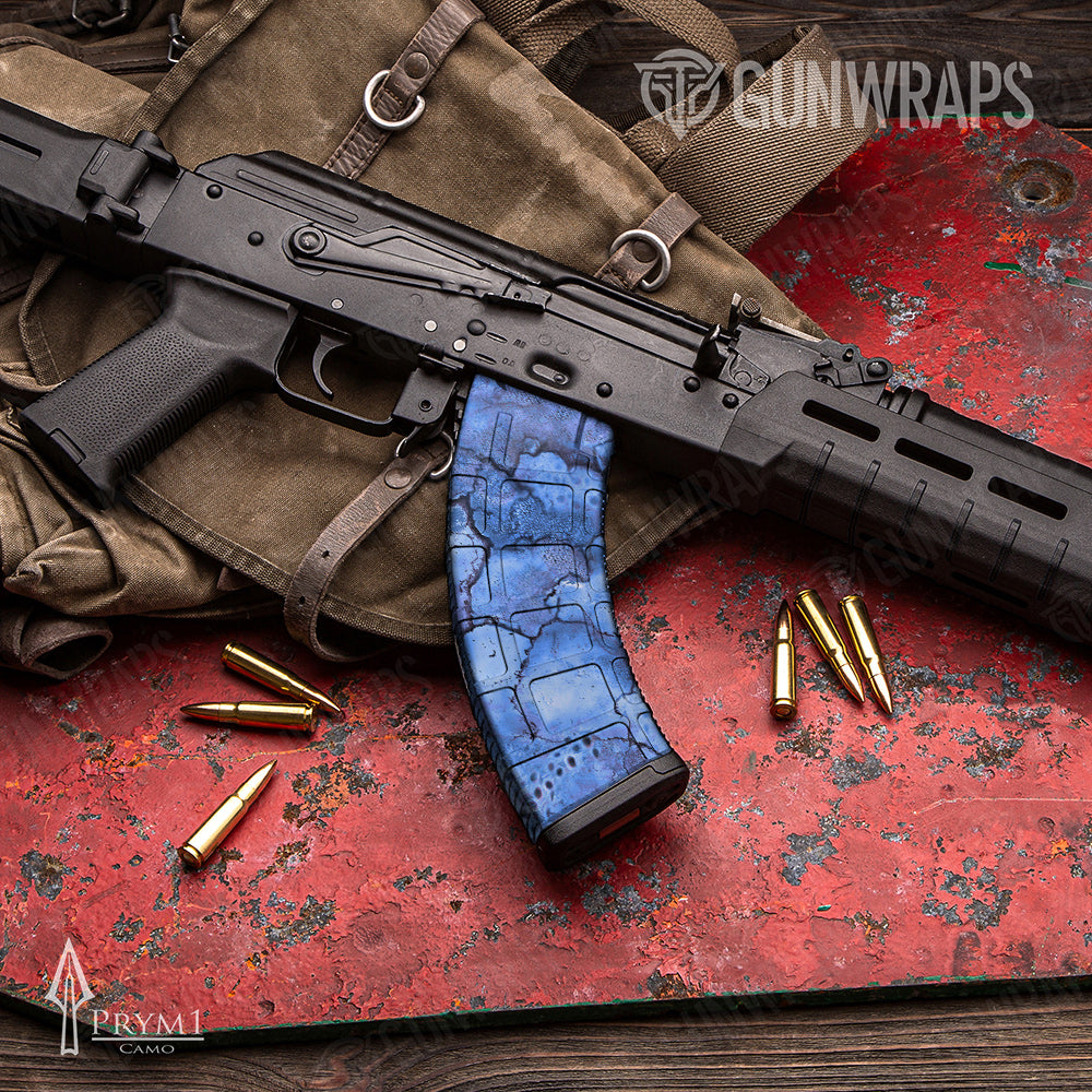 AK-47 Mag Prym1 Stream Blue Gun Skin Vinyl Wrap