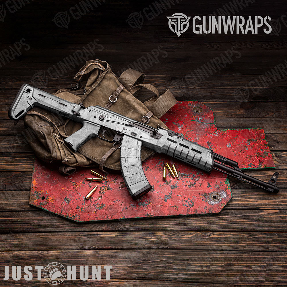 Just Hunt Deceptive Camo Whitened Gun Skin Vinyl Wrap