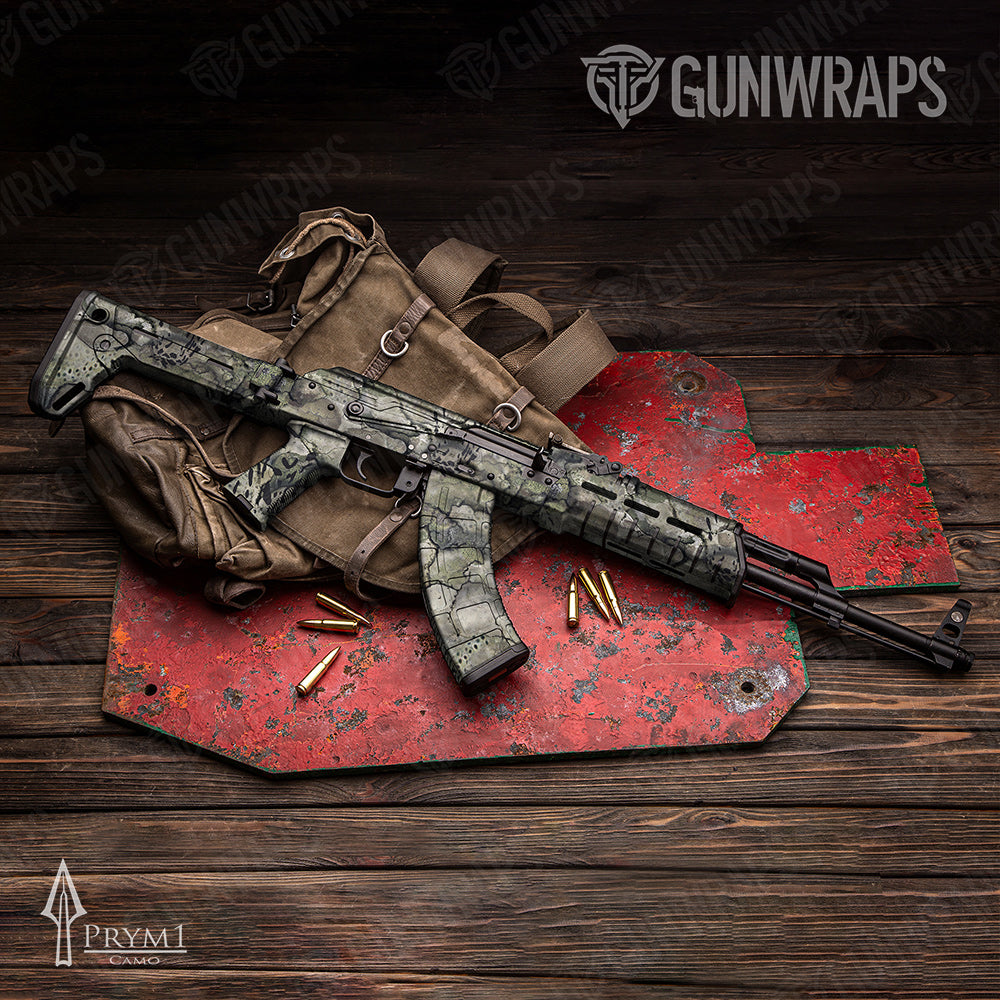 AK-47 Prym1 Stream Gray Gun Skin Vinyl Wrap