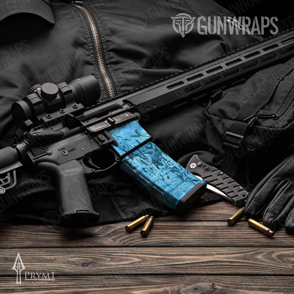 AR-15 Mag Prym1 Stream Cayenne Gun Skin Vinyl Wrap