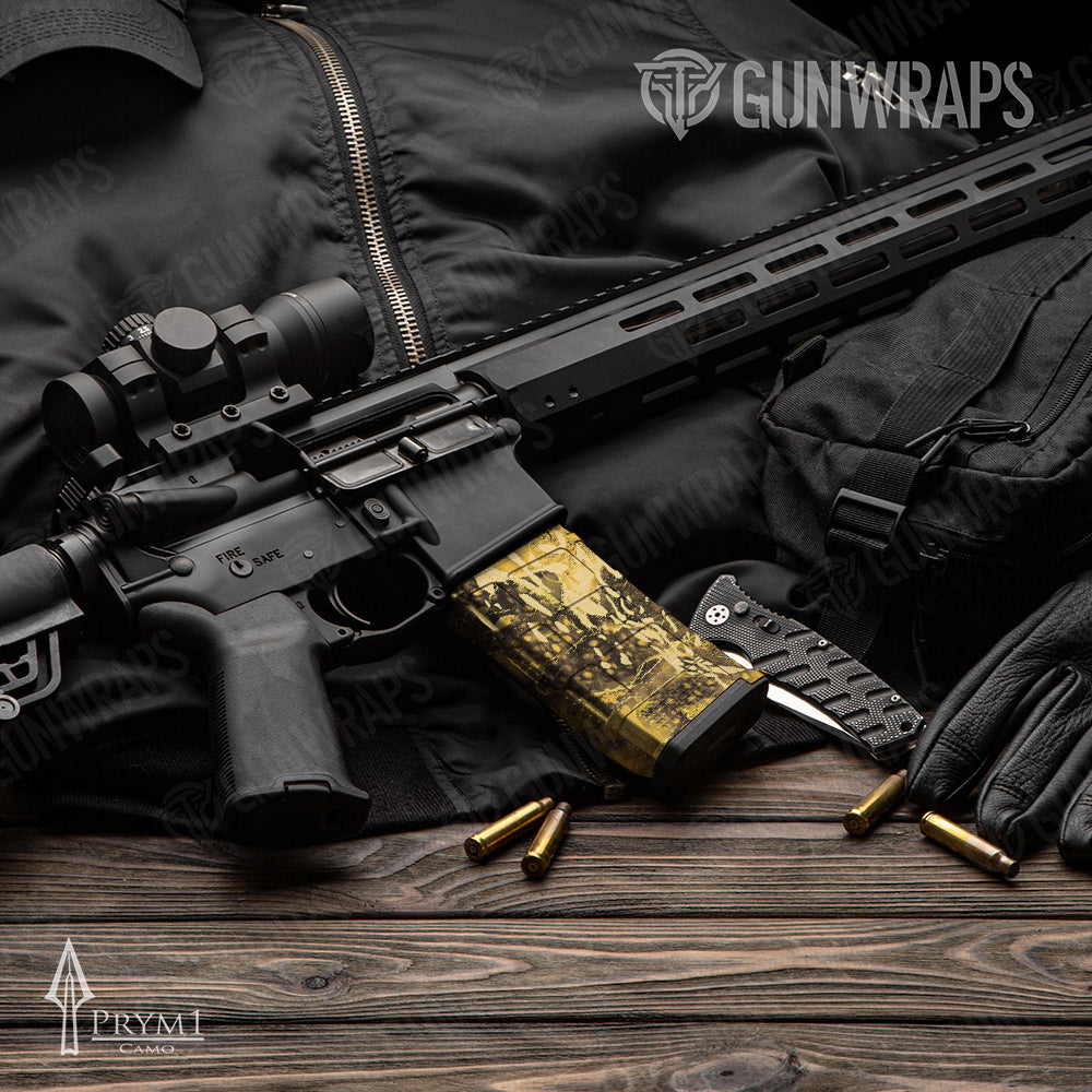 AR-15 Mag Prym1 Stream Ocre Gun Skin Vinyl Wrap