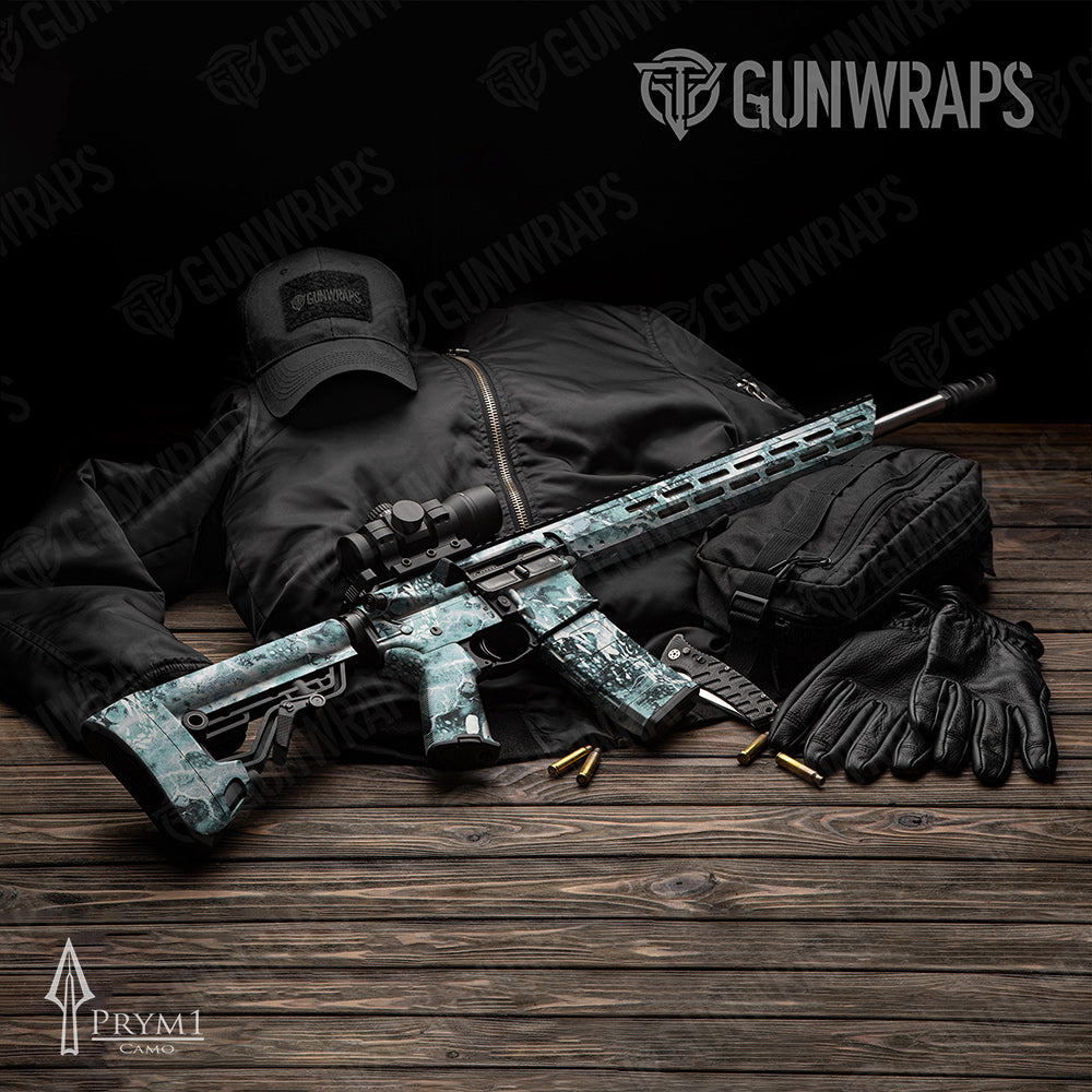AR-15 Prym1 Stream Sea Foam Gun Skin Vinyl Wrap