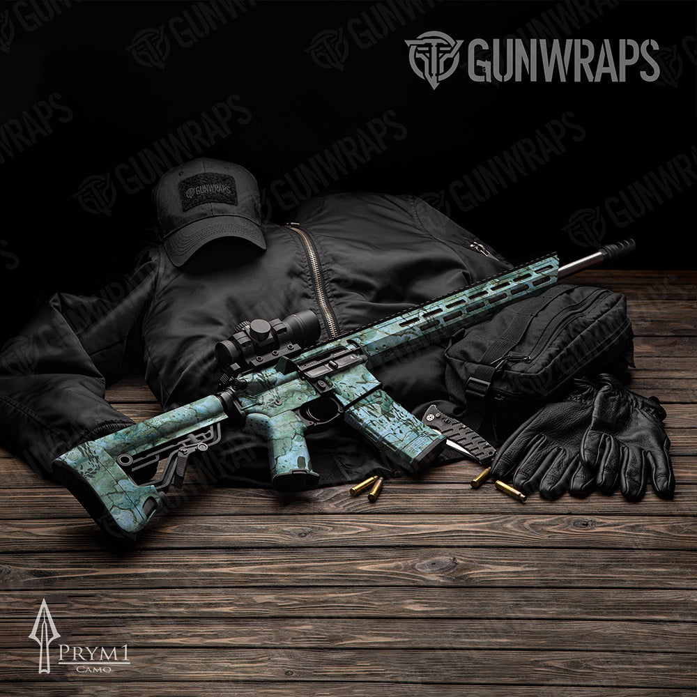 AR-15 Prym1 Stream Tidepool Gun Skin Vinyl Wrap