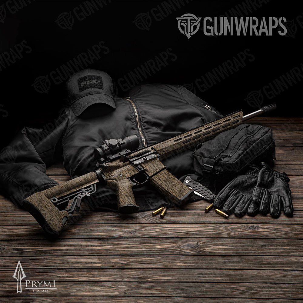 AR-15 Prym1 Timber Hole Prym1 Timber Hole Brown Gun Skin Vinyl Wrap