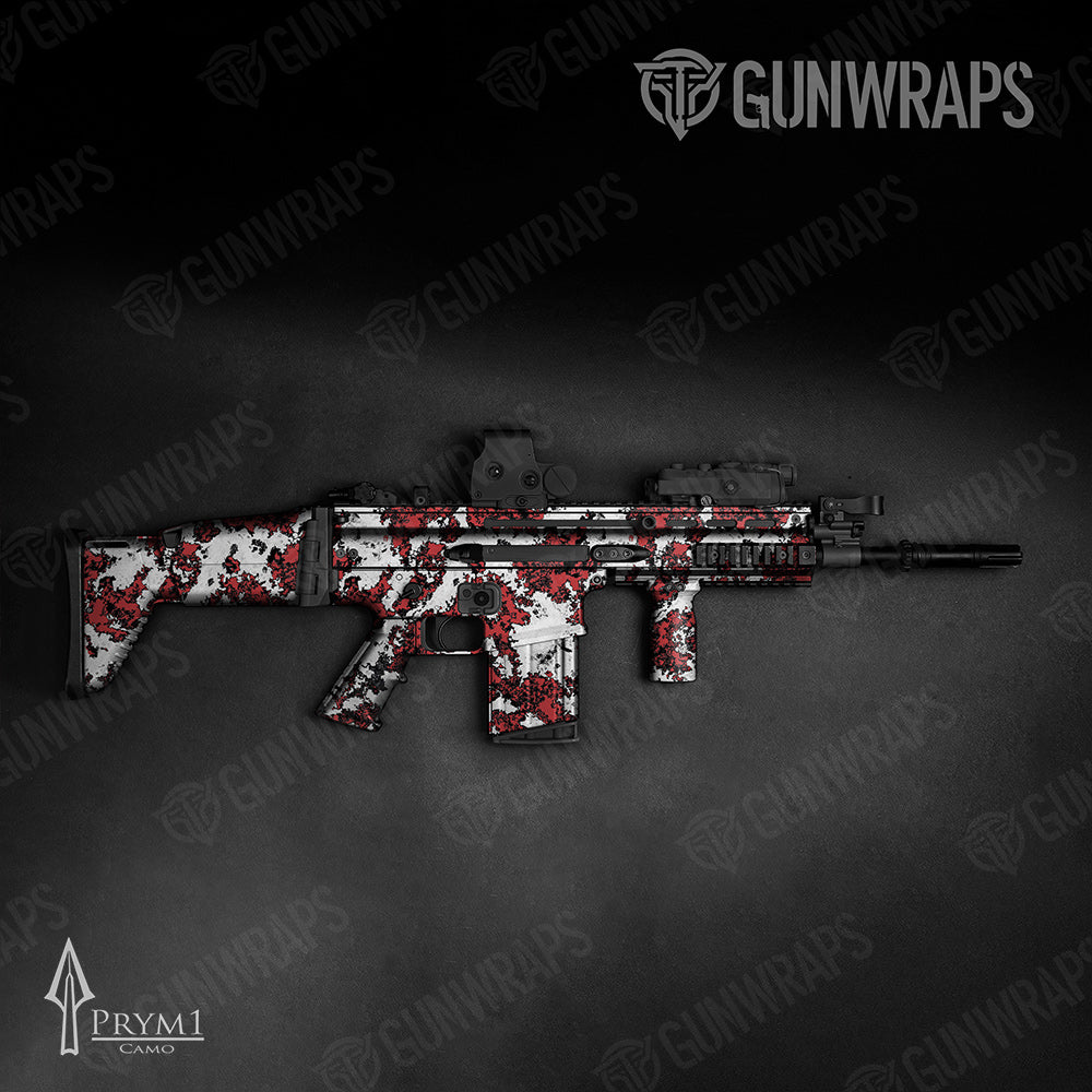 Tactical Prym1 Boulder Black Red White Gun Skin Vinyl Wrap