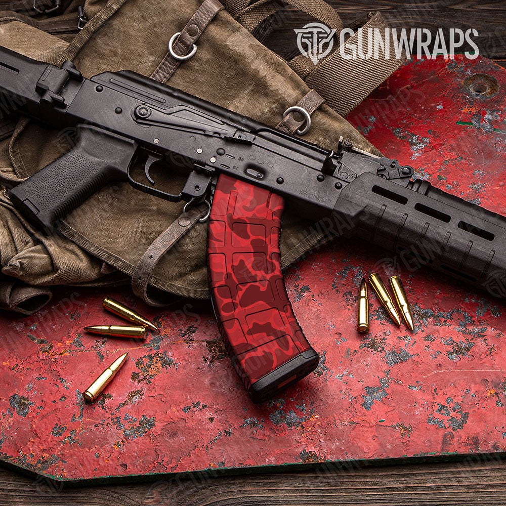 Old School Duck Elite Red Gun Skin Vinyl Wrap