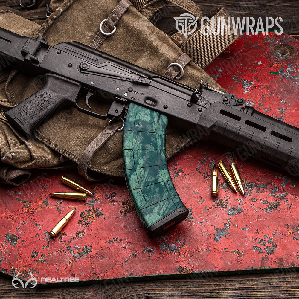 AK-47 Mag Realtree Aspect Sea Foam Camo Gun Skin Vinyl Wrap