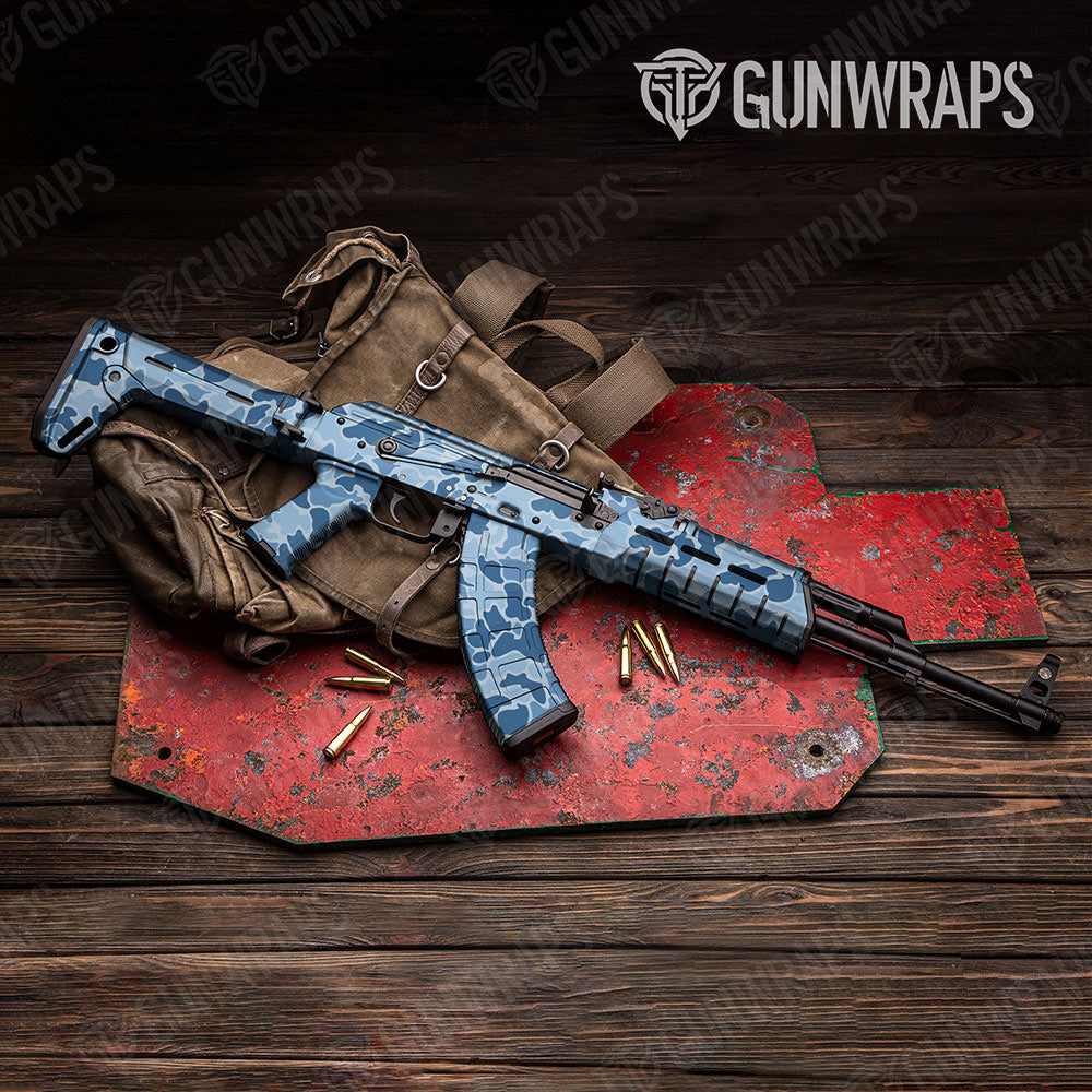 Old School Duck Cool Blue Gun Skin Vinyl Wrap