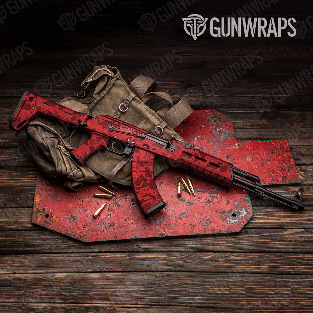 Old School Duck Elite Red Gun Skin Vinyl Wrap