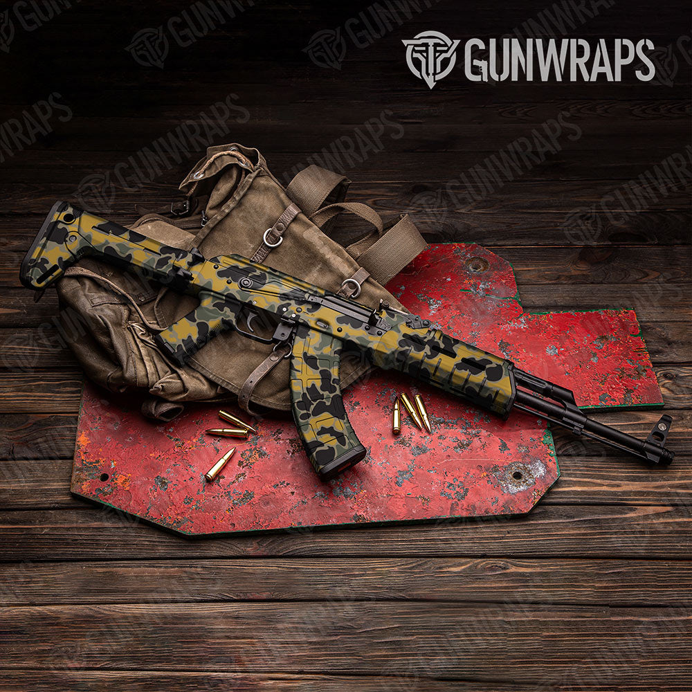 Old School Duck Militant Yellow Gun Skin Vinyl Wrap