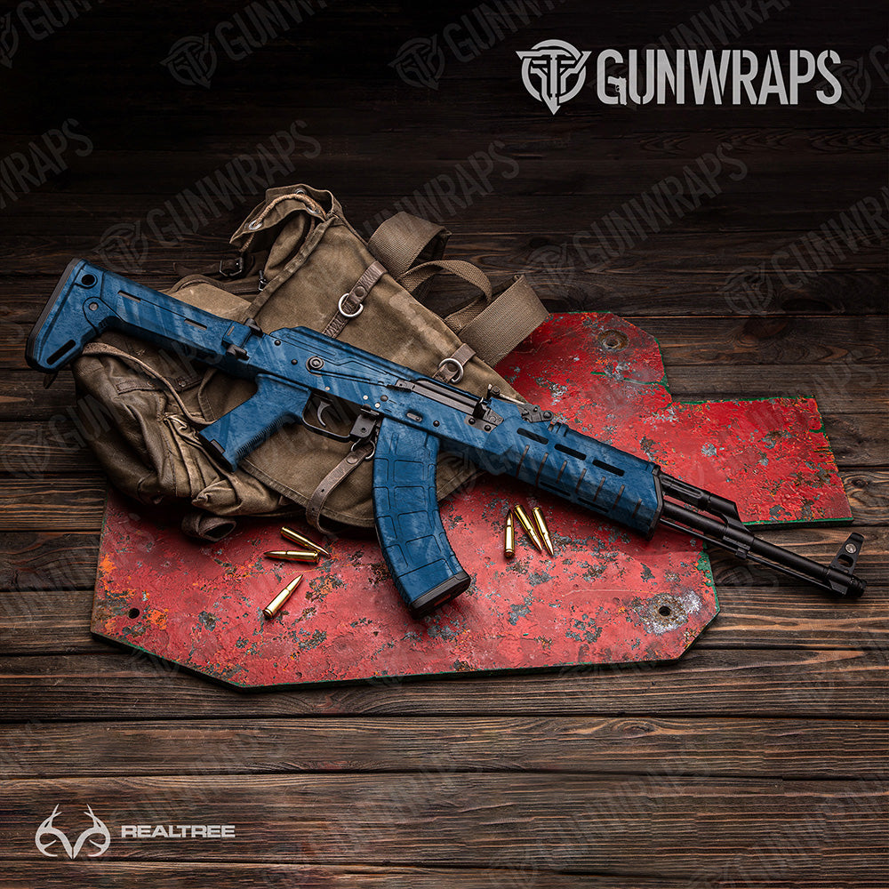 AK-47 Realtree Fishing Blue Camo Gun Skin Vinyl Wrap