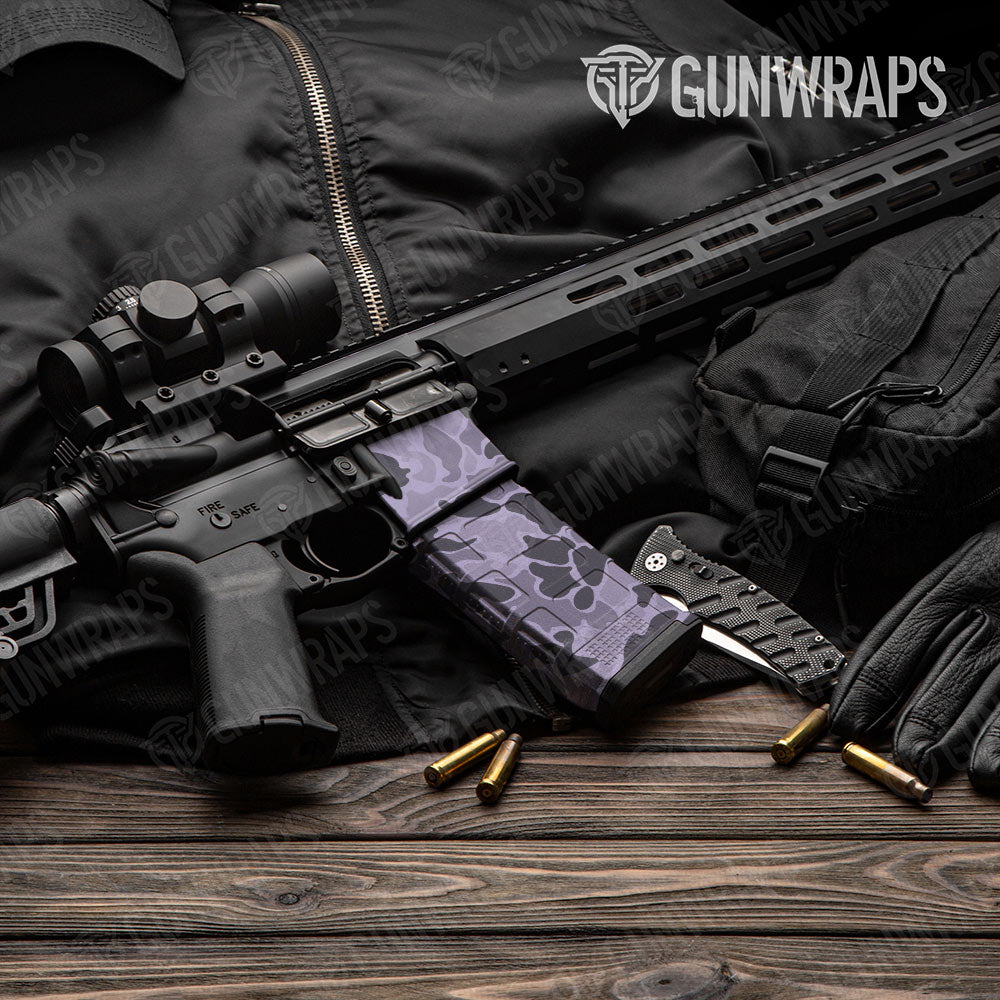 Old School Duck Lilac AR-15 Mag & Mag Well Gun Skin Vinyl Wrap