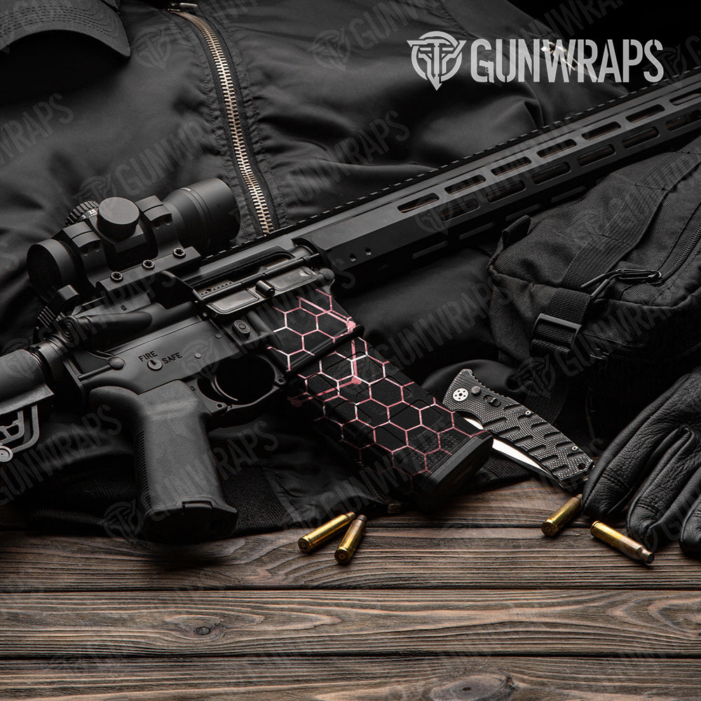 Vivid Hex Pink AR-15 Mag & Mag Well Gun Skin Vinyl Wrap