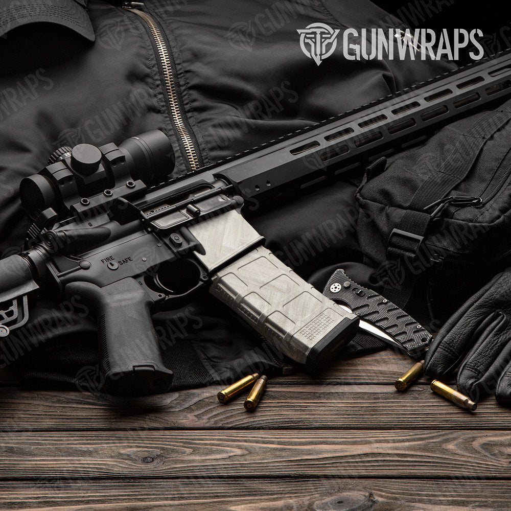 Woodgrain Versailles AR-15 Mag & Mag Well Gun Skin Vinyl Wrap