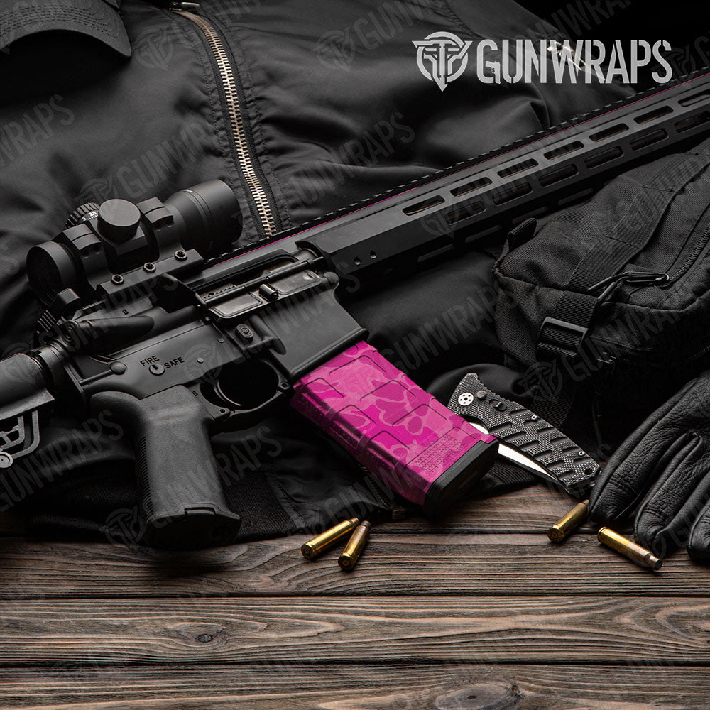 Old School Duck Elite Magenta AR-15 Mag Gun Skin Vinyl Wrap