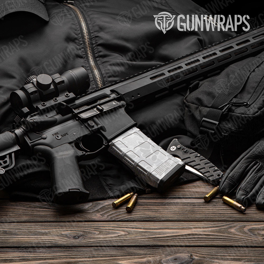 Old School Duck Elite White AR-15 Mag Gun Skin Vinyl Wrap