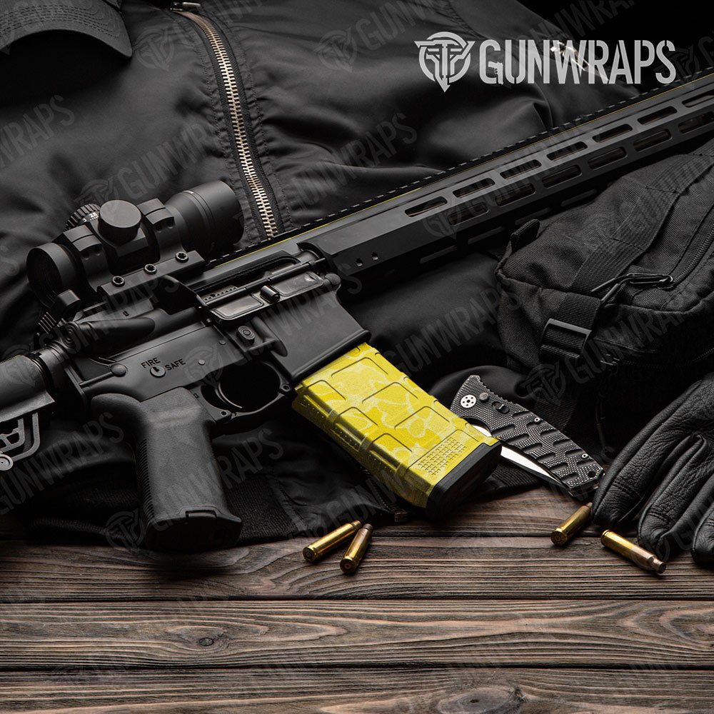 Old School Duck Elite Yellow AR-15 Mag Gun Skin Vinyl Wrap