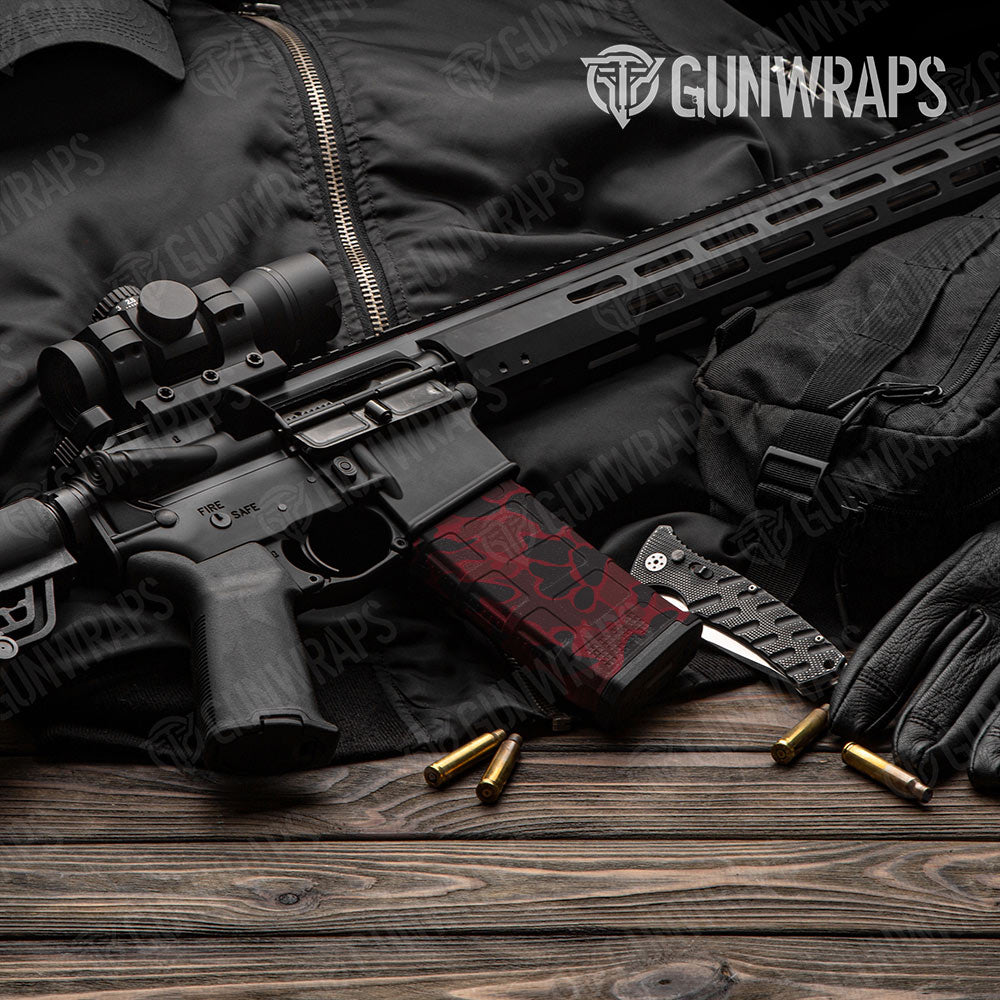 Old School Duck Vampire Red AR-15 Mag Gun Skin Vinyl Wrap