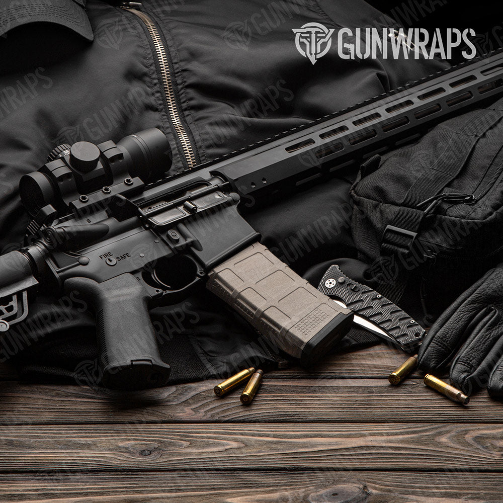 Woodgrain Stockholm AR-15 Mag Gun Skin Vinyl Wrap