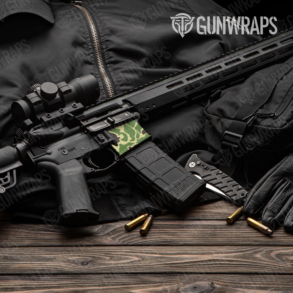 Old School Duck Jungle AR-15 Mag Well Gun Skin Vinyl Wrap