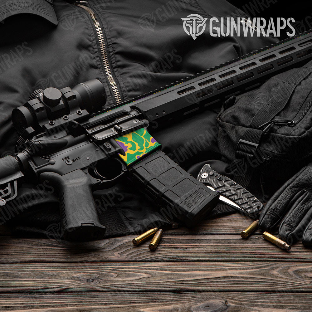 Old School Duck Mardi Gras AR-15 Mag Well Gun Skin Vinyl Wrap