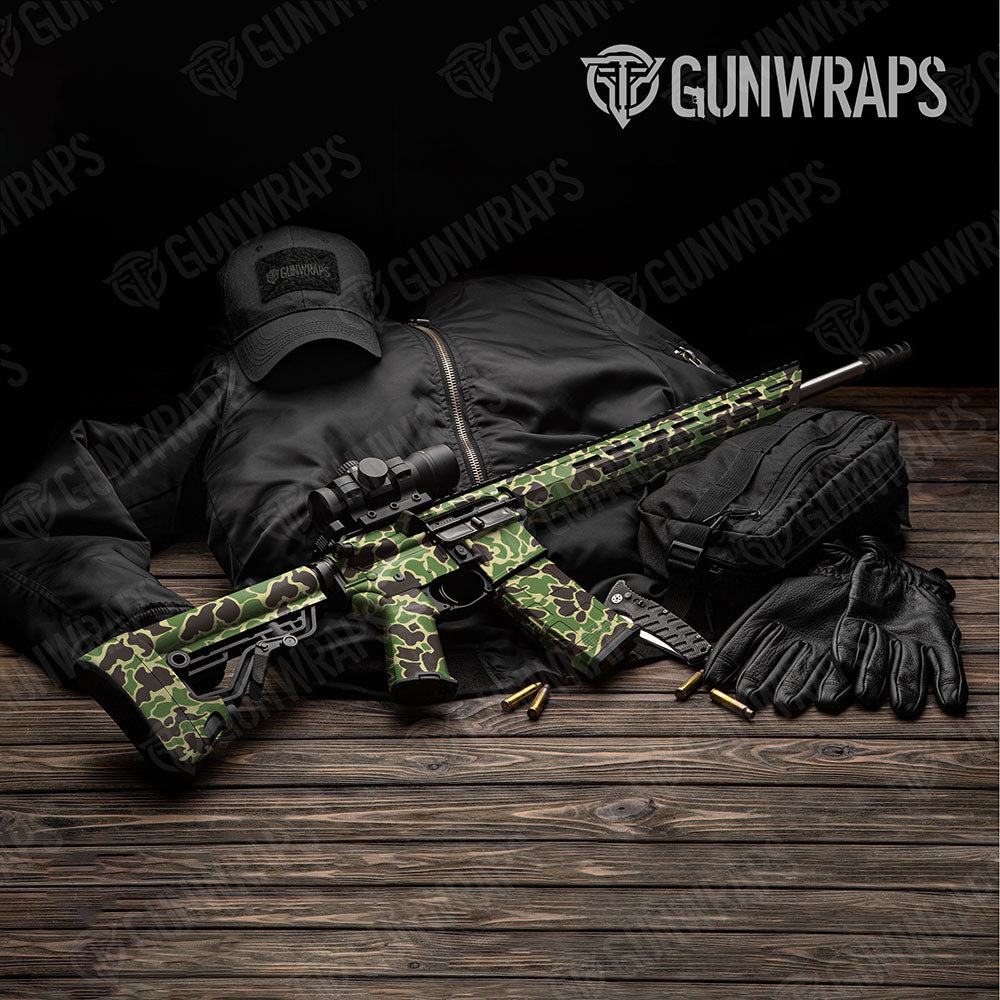 Old School Duck Jungle Gun Skin Vinyl Wrap