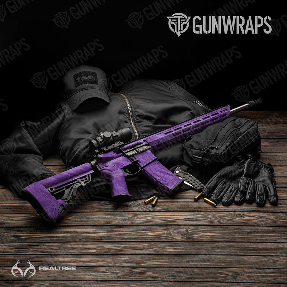 AR-15 Realtree Fishing Purple Camo Gun Skin Vinyl Wrap
