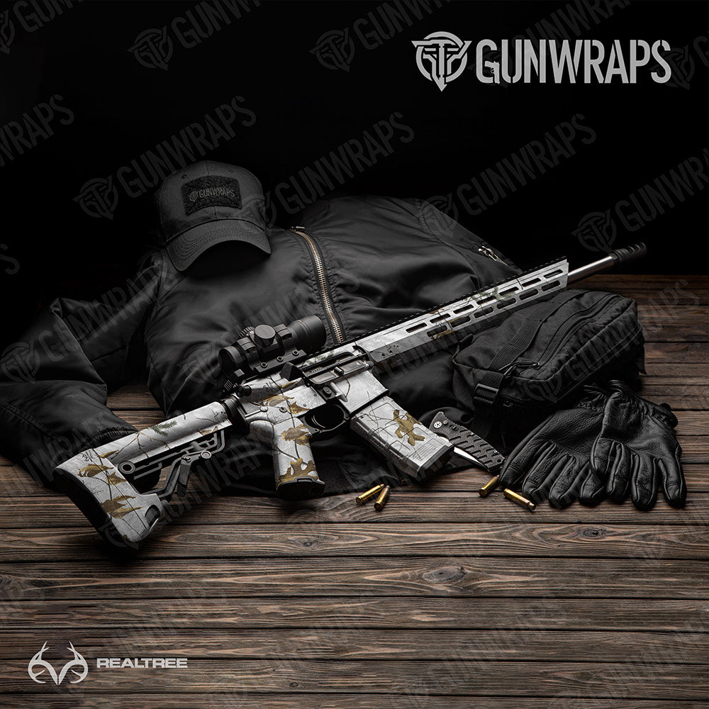 AR-15 Realtree XTRA Colors Snow Camo Gun Skin Vinyl Wrap