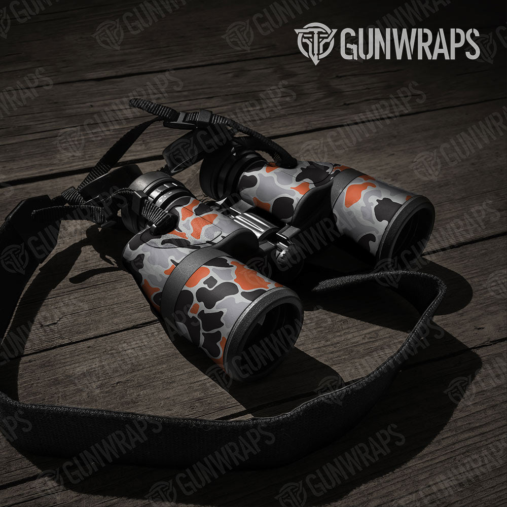 Old School Duck Orange Tiger Gun Skin Vinyl Wrap