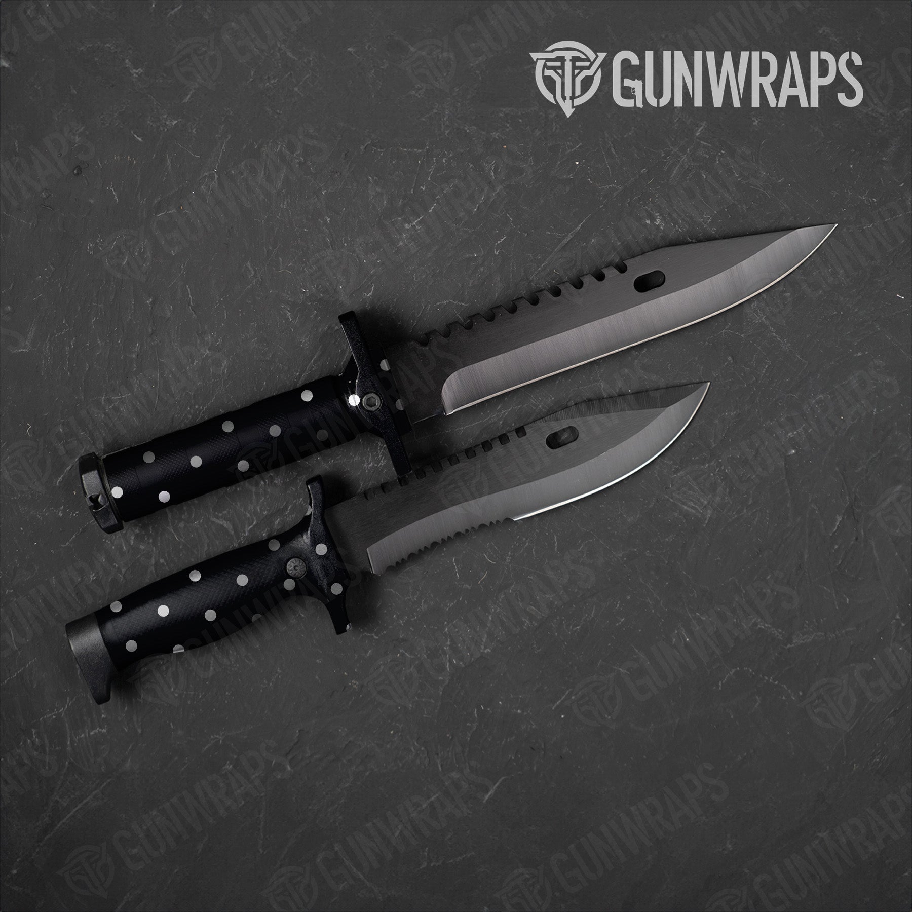 Knife Dotted Grayscale Gun Skin Pattern