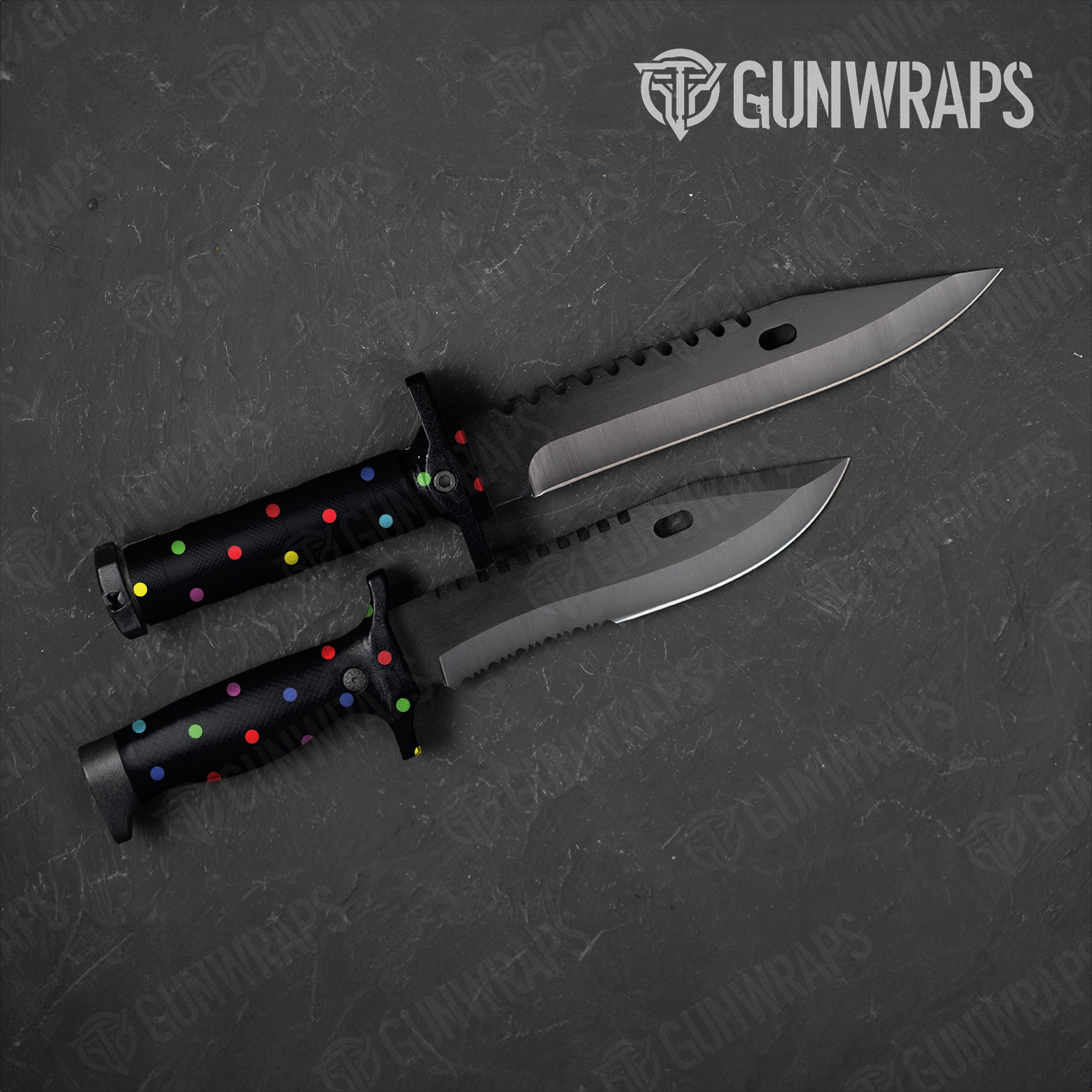 Knife Dotted Multicolor Gun Skin Pattern
