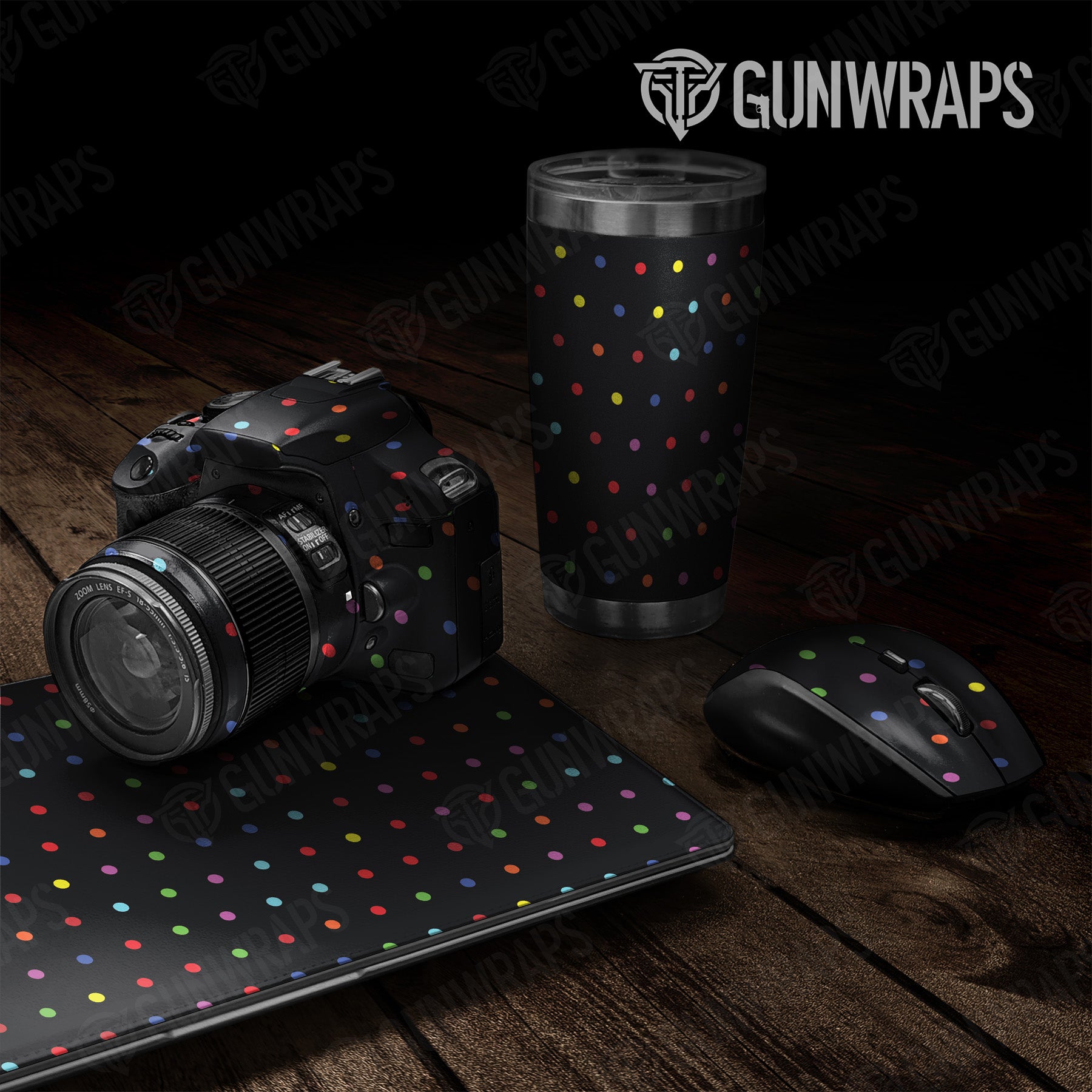 Universal Sheet Dotted Multicolor Gun Skin Pattern